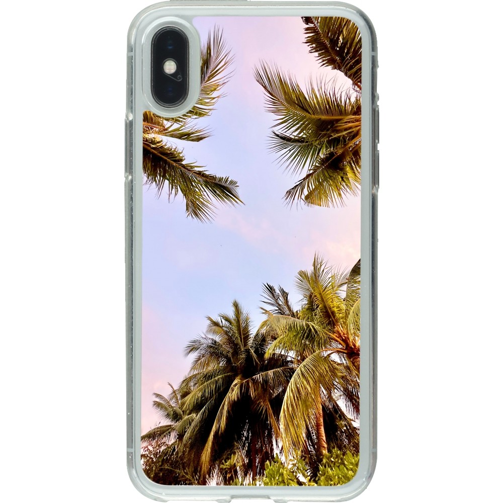 Coque iPhone X / Xs - Gel transparent Summer 2023 palm tree vibe