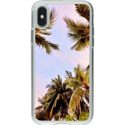 Coque iPhone X / Xs - Gel transparent Summer 2023 palm tree vibe