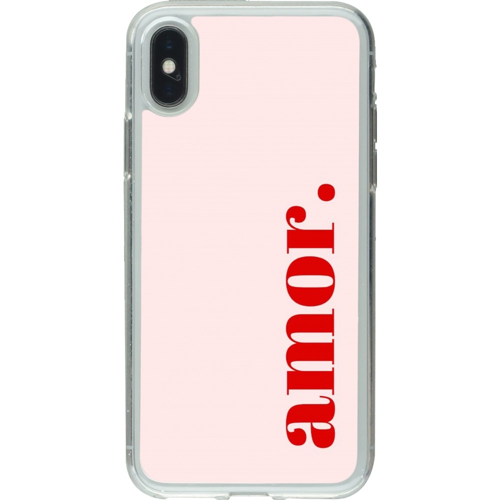 Coque iPhone X / Xs - Gel transparent Valentine 2024 amor