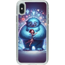 Coque iPhone X / Xs - Gel transparent Valentine 2024 Fluffy Love