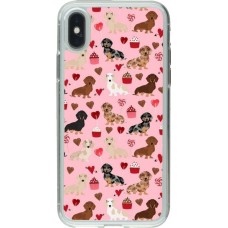 Coque iPhone X / Xs - Gel transparent Valentine 2024 puppy love