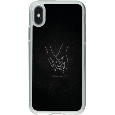 Coque iPhone X / Xs - Gel transparent Valentine 2023 hands forever