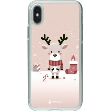 Coque iPhone X / Xs - Gel transparent Noël 2023 Choupinette Renne