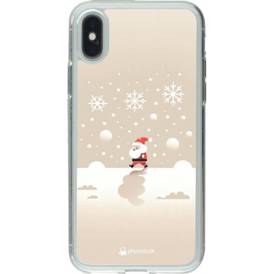 Coque iPhone X / Xs - Gel transparent Noël 2023 Minimalist Santa