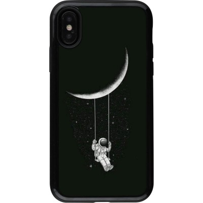 Coque iPhone X / Xs - Hybrid Armor noir Astro balançoire