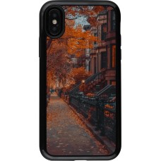 Coque iPhone X / Xs - Hybrid Armor noir Autumn 2024 city