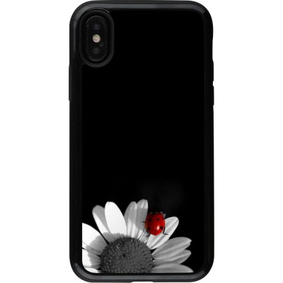 Coque iPhone X / Xs - Hybrid Armor noir Black and white Cox