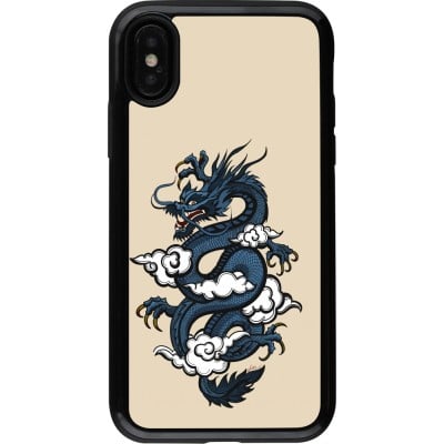 Coque iPhone X / Xs - Hybrid Armor noir Blue Dragon Tattoo