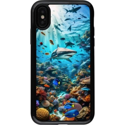 Coque iPhone X / Xs - Hybrid Armor noir Bora Bora Mer et Merveilles