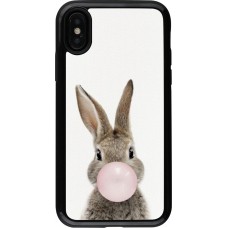 Coque iPhone X / Xs - Hybrid Armor noir Easter 2023 bubble gum bunny