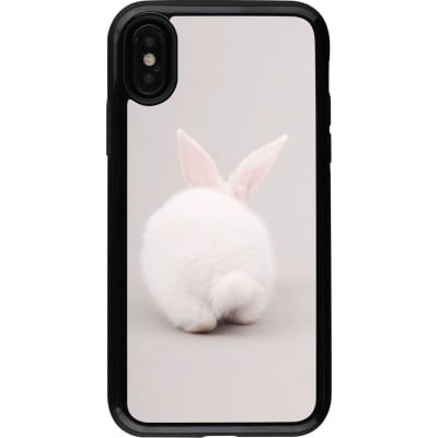 Coque iPhone X / Xs - Hybrid Armor noir Easter 2024 bunny butt