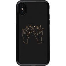 Coque iPhone X / Xs - Hybrid Armor noir Grey magic hands