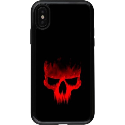 Coque iPhone X / Xs - Hybrid Armor noir Halloween 2023 scary skull