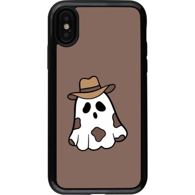 Coque iPhone X / Xs - Hybrid Armor noir Halloween 2024 cowboy ghost