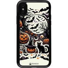 Coque iPhone X / Xs - Hybrid Armor noir Halloween 2024 Haunt