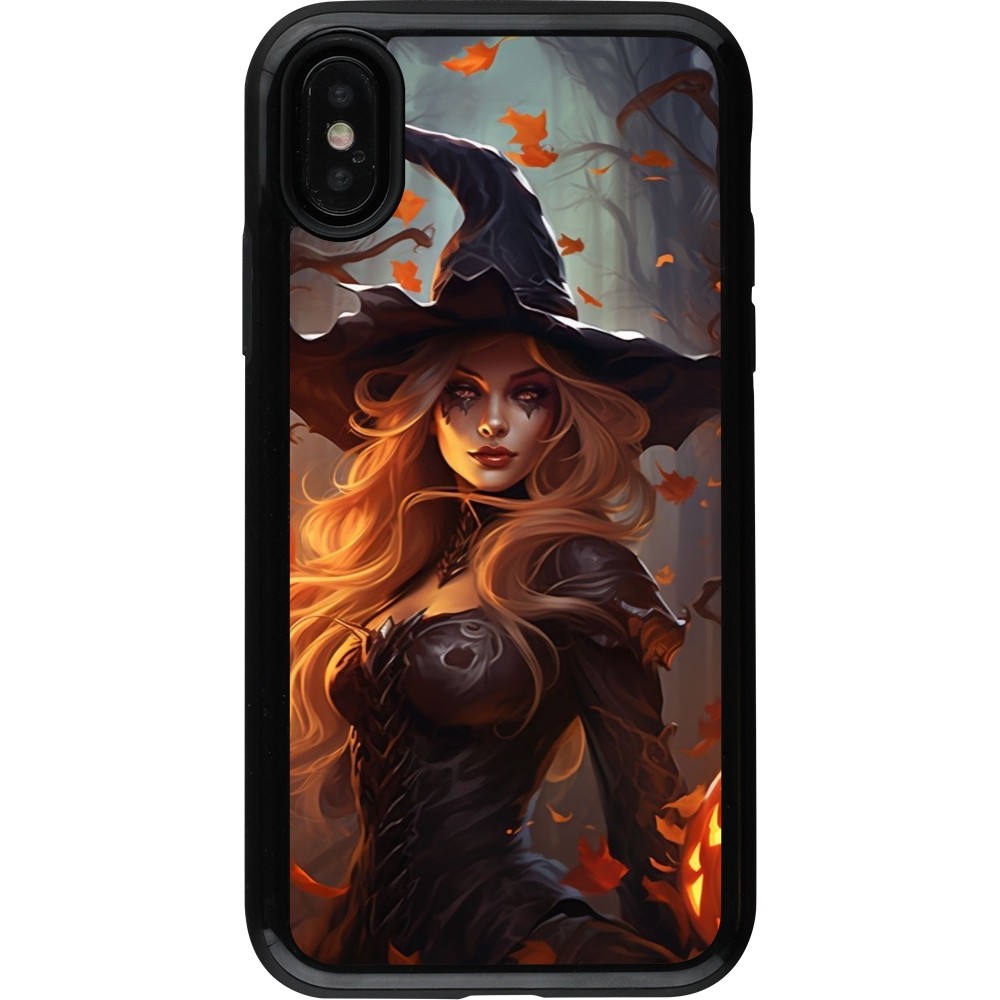 Coque iPhone X / Xs - Hybrid Armor noir Halloween 2024 sexy witch