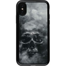 Coque iPhone X / Xs - Hybrid Armor noir Halloween 2024 smoky skull