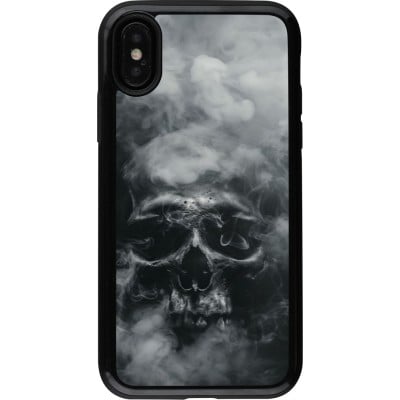 Coque iPhone X / Xs - Hybrid Armor noir Halloween 2024 smoky skull