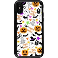 Coque iPhone X / Xs - Hybrid Armor noir Halloween 2024 trick or treat