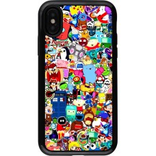 Coque iPhone X / Xs - Hybrid Armor noir Mixed cartoons