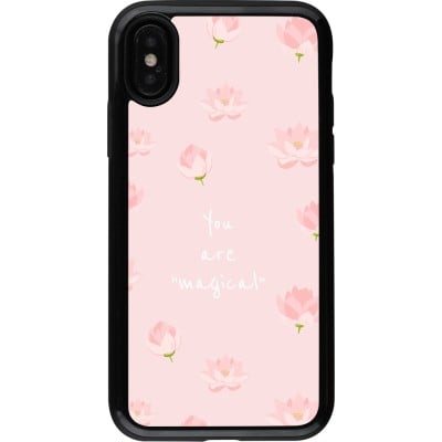 Coque iPhone X / Xs - Hybrid Armor noir Mom 2023 your are magical