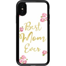 Coque iPhone X / Xs - Hybrid Armor noir Mom 2024 best Mom ever