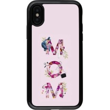 Coque iPhone X / Xs - Hybrid Armor noir Mom 2024 girly mom