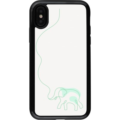 Coque iPhone X / Xs - Hybrid Armor noir Spring 23 baby elephant