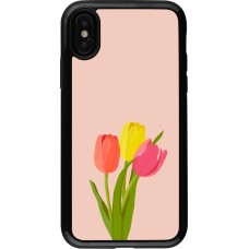 Coque iPhone X / Xs - Hybrid Armor noir Spring 23 tulip trio