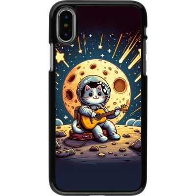 Coque iPhone X / Xs - AstroCat RockLune