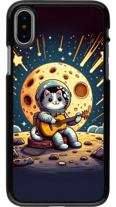 Coque iPhone X / Xs - AstroCat RockLune