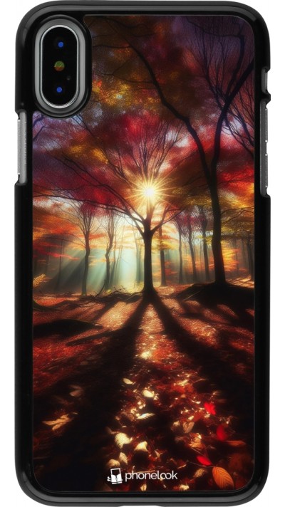 Coque iPhone X / Xs - Automne doré glare