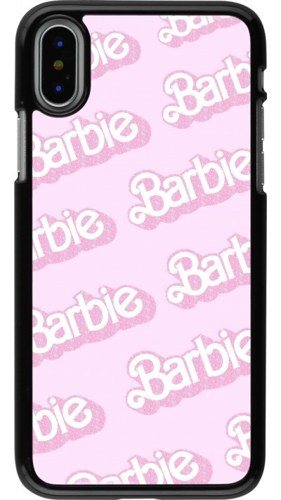 iPhone X / Xs Case Hülle - Barbie light pink pattern