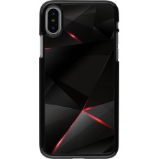 Coque iPhone X / Xs - Black Red Lines