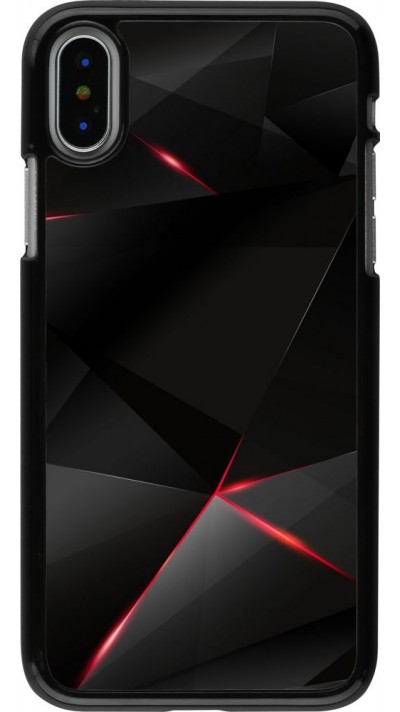 Coque iPhone X / Xs - Black Red Lines