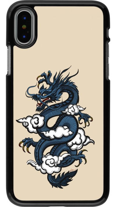 Coque iPhone X / Xs - Blue Dragon Tattoo