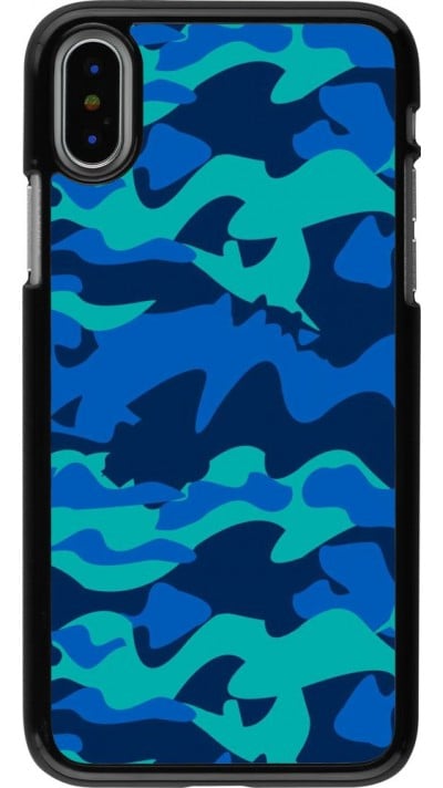 Coque iPhone X / Xs - Camo Blue