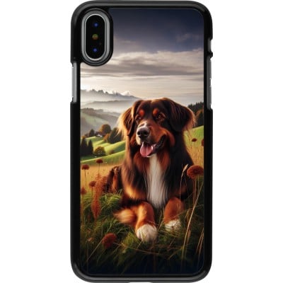 Coque iPhone X / Xs - Chien Campagne Suisse