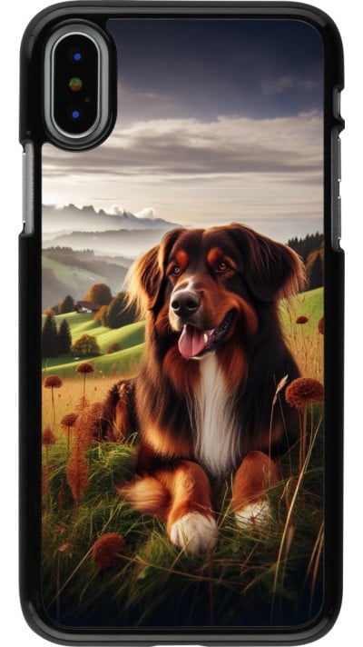 Coque iPhone X / Xs - Chien Campagne Suisse