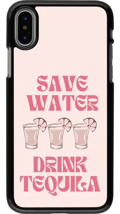 Coque iPhone X / Xs - Cocktail Save Water Drink Tequila