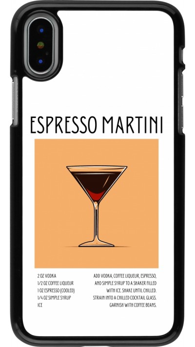 Coque iPhone X / Xs - Cocktail recette Espresso Martini