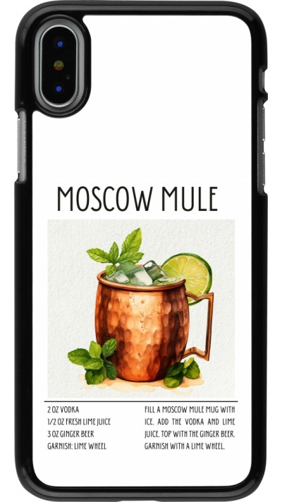 Coque iPhone X / Xs - Cocktail recette Moscow Mule