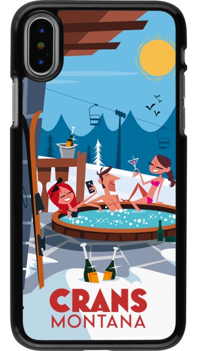 Coque iPhone X / Xs - Crans-Montana Mountain Jacuzzi