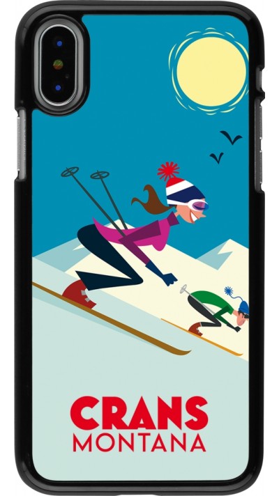 Coque iPhone X / Xs - Crans-Montana Ski Downhill