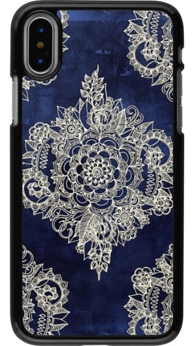 Coque iPhone X / Xs - Cream Flower Moroccan