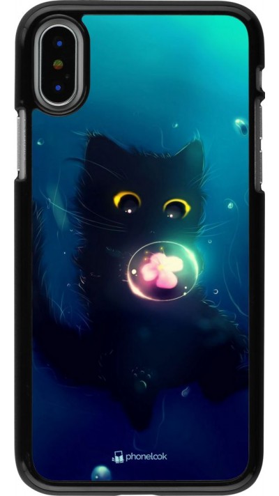 Coque iPhone X / Xs - Cute Cat Bubble