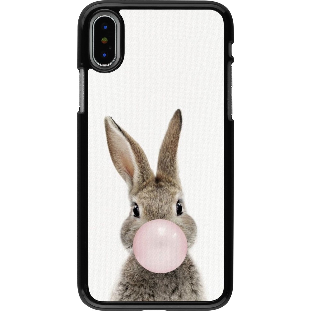 Coque iPhone X / Xs - Easter 2023 bubble gum bunny