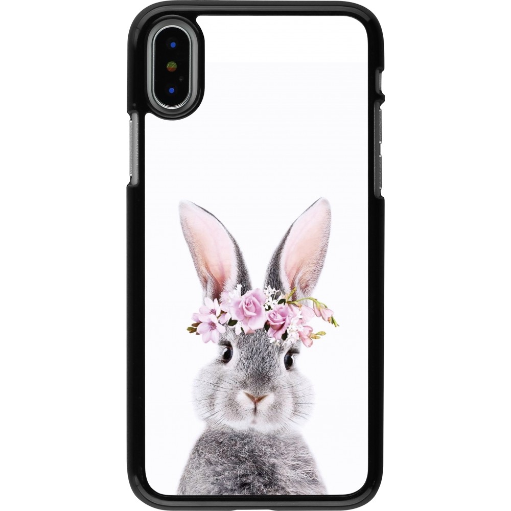 iPhone X / Xs Case Hülle - Easter 2023 flower bunny