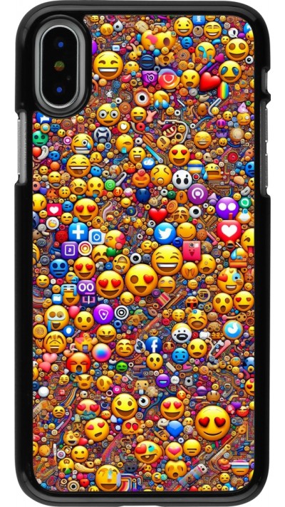 Coque iPhone X / Xs - Emoji mixed