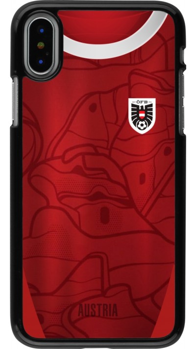 Coque iPhone X / Xs - Maillot de football Autriche personnalisable